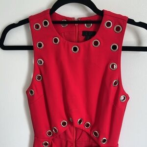 NBD red cut out dress